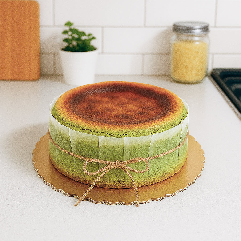 Matcha Basque Burnt Cheesecake (Plain Version) 抹茶巴斯克芝士蛋糕 (普通版) (4" - 8")