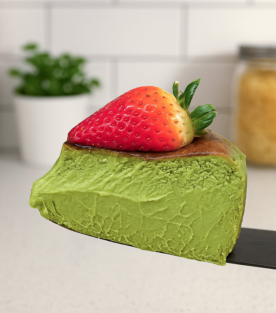 Premium Matcha Basque Burnt Cheesecake (Deluxe Vesion) 頂級抹茶巴斯克芝士蛋糕